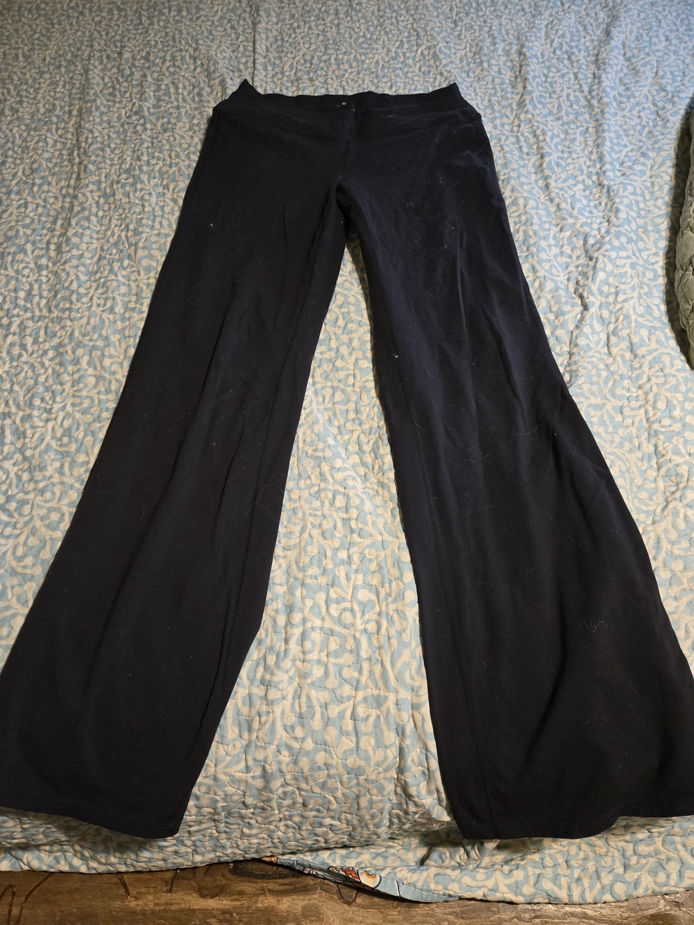 Athleta FUSION Black Women's Wide-Leg Lounge Pants Size M